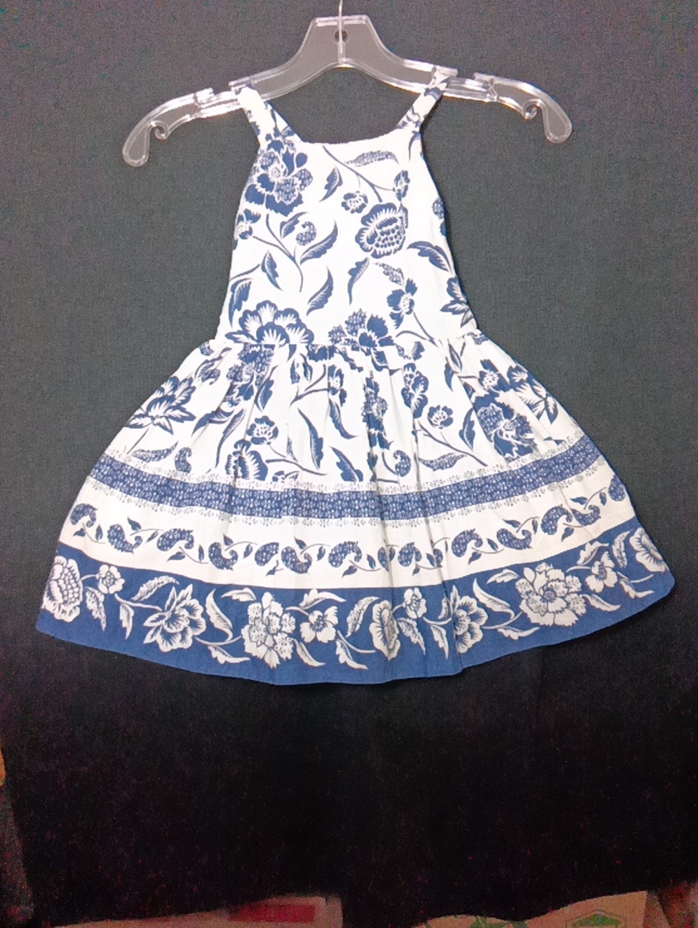 Polo by Ralph Lauren White and Blue Floral Sundress